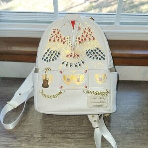 Loungefly Patriotic White and Gold Backpack